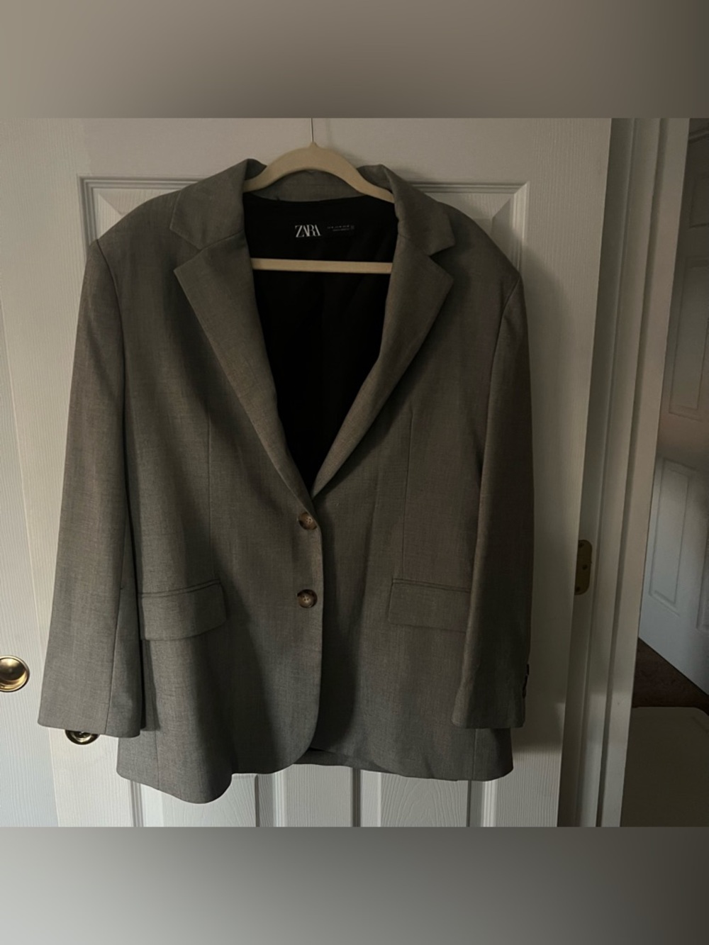 ZARA Gray Interior-Lined Blazer